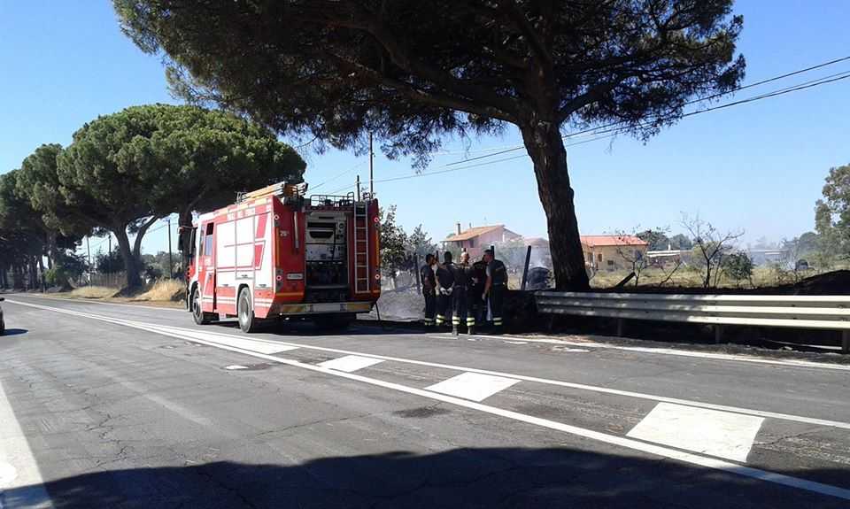 incendio aurelia vvf vigili fuoco ladispoli