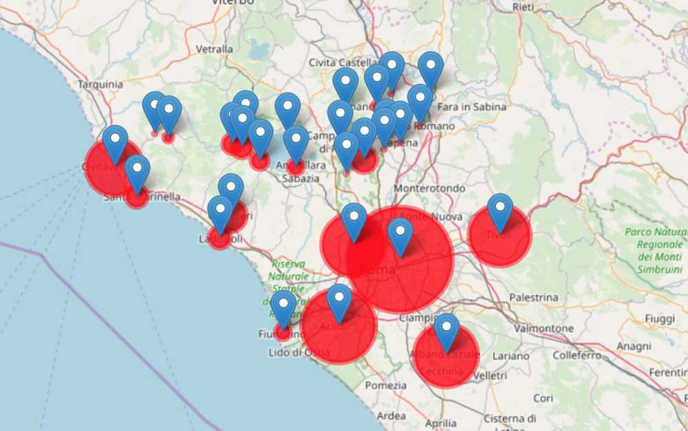 Mappa contagi Coronavirus 19 marzo Mappa contagi Coronavirus 19 marzo