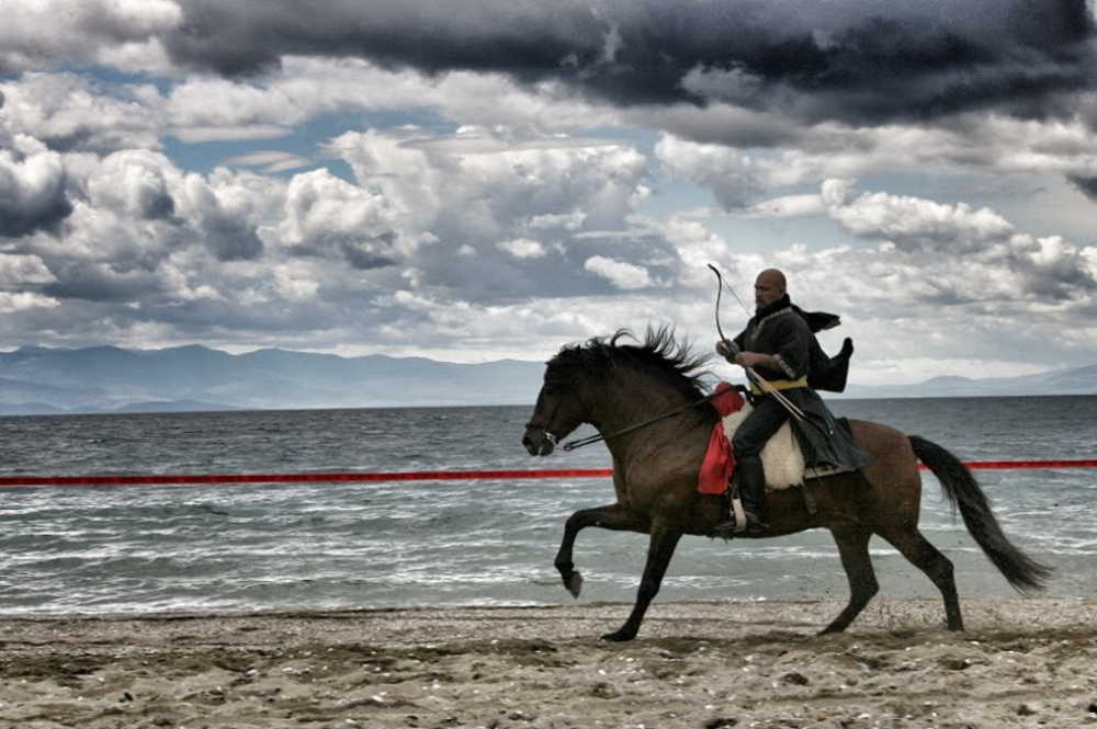 arciere cavallo spiaggia arciere cavallo spiaggia