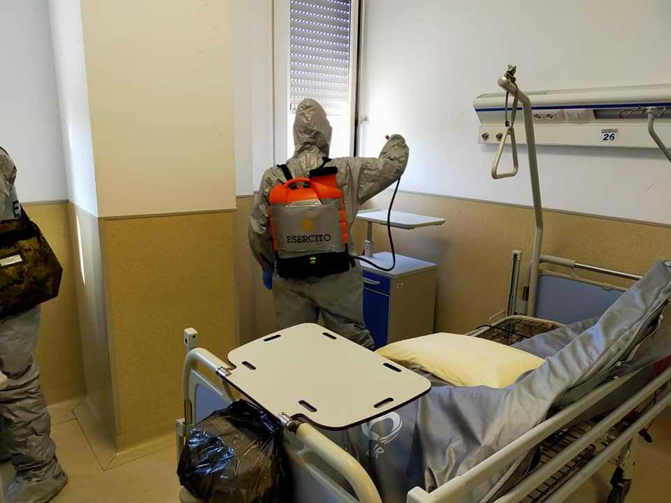 sanificazione ospedale civitavecchia esercito 2