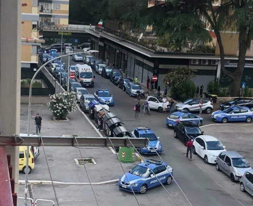 tiburtino via acciaresi polizia volanti ambulanza