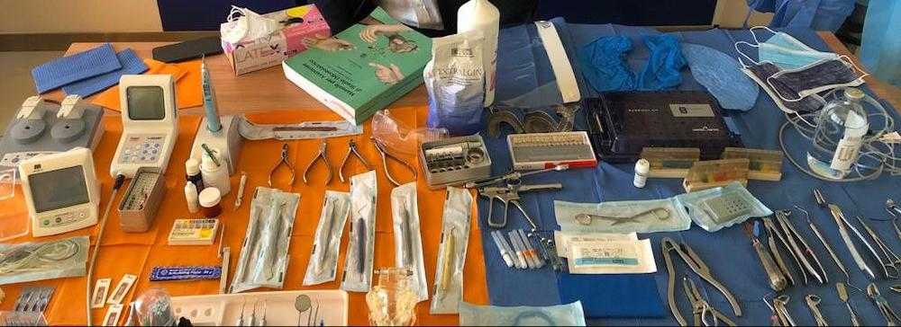 Parte delle attrezzature utilizzate