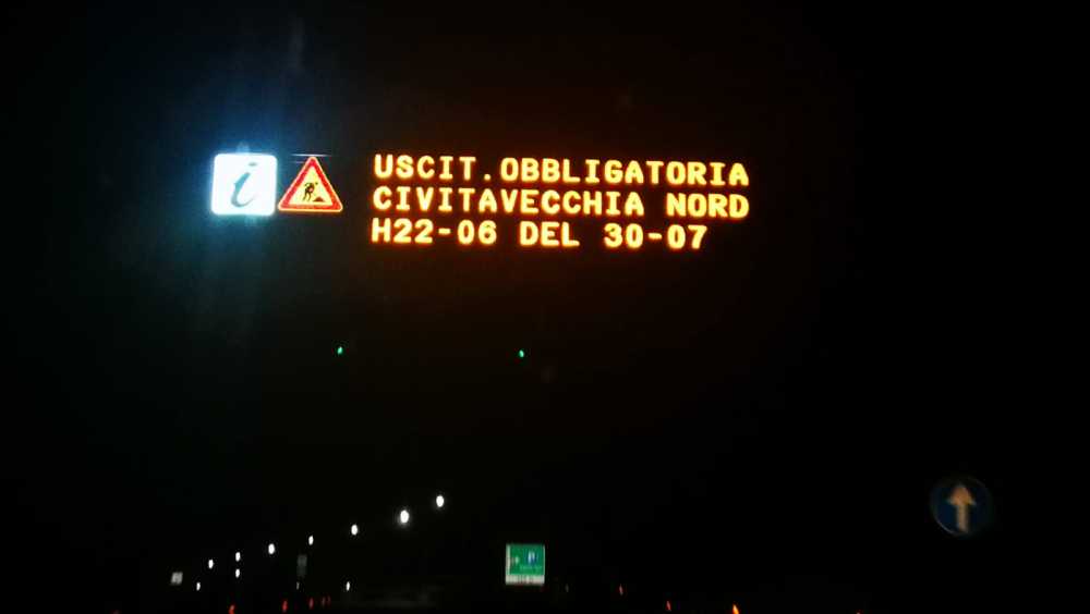a12 autostrada civitavecchia nord sud chiusa 2