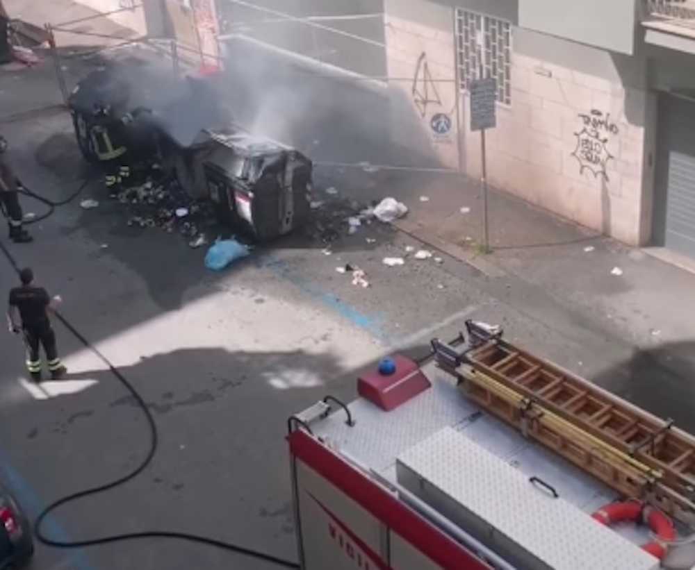 cassonetti fiamme conca d'oro