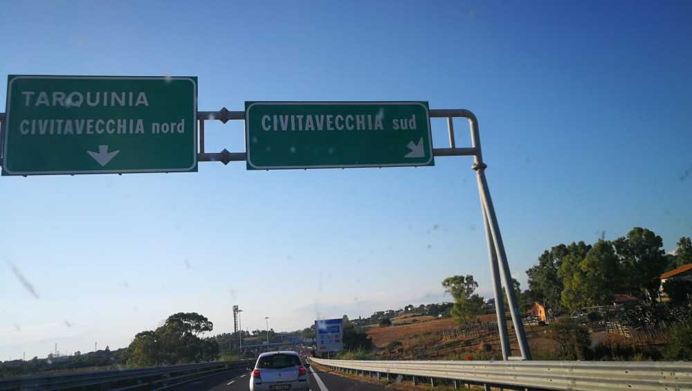 civitavecchia sud a12 autostrada 5