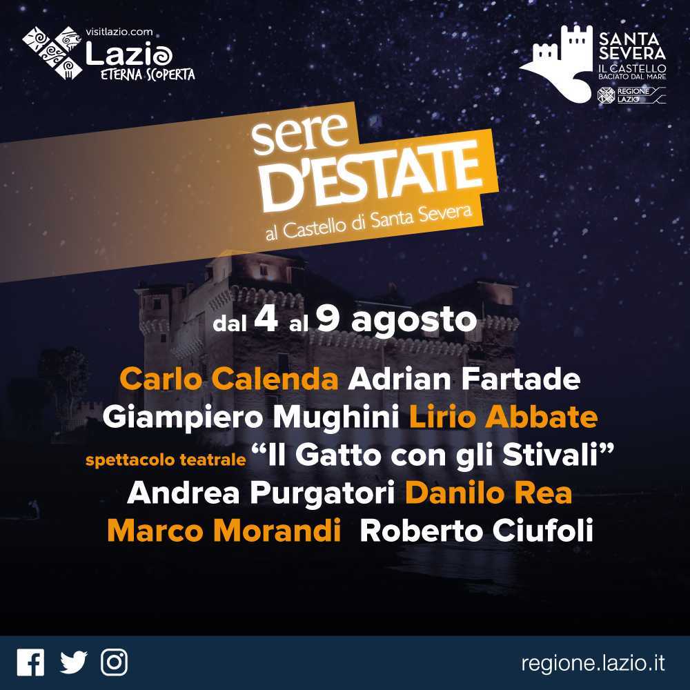 Santa severa castello programma cartellone 04 09 agosto