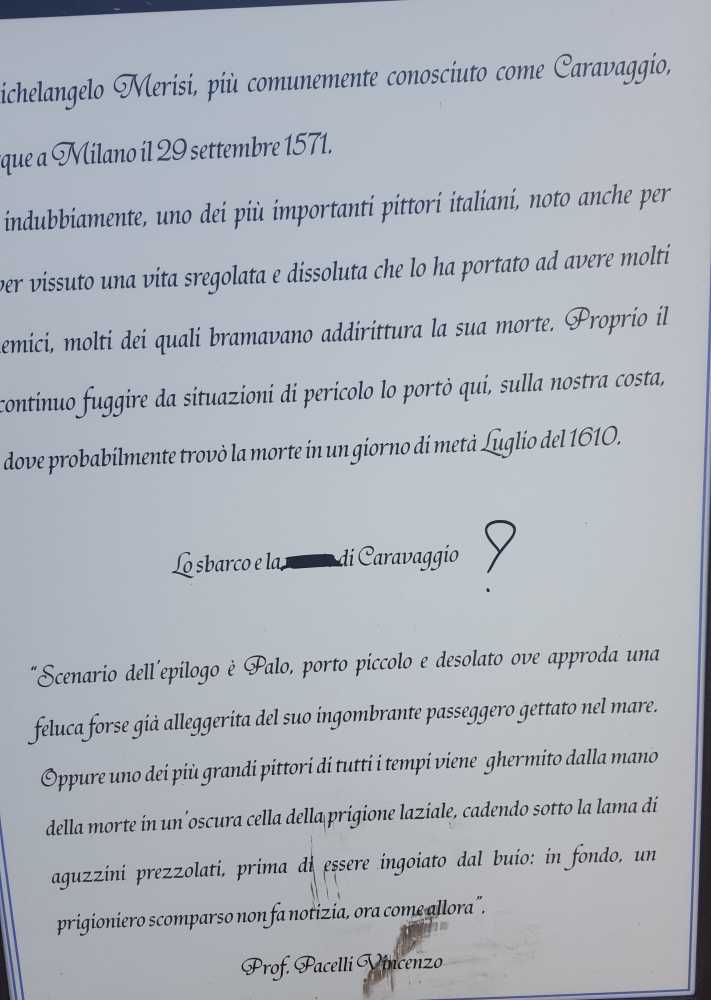 cartello Caravaggio vandali