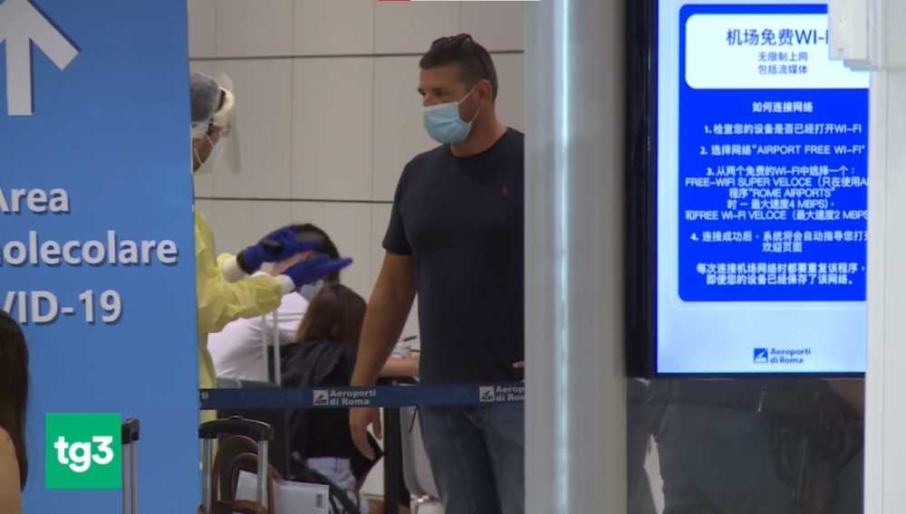 controlli covid coronavirus aeroporto fiumicino