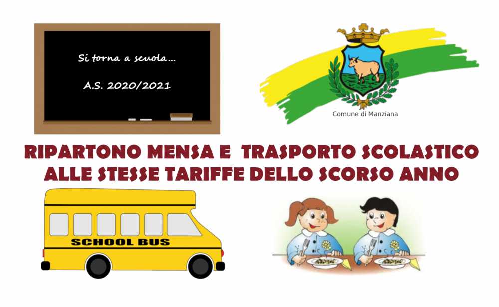 TRASPORTO SCOLASTICO e mensa scuolabus 2020-2021
