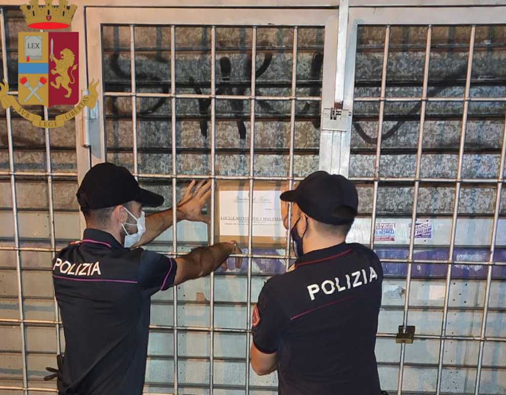 polizia chiusura locale torpignattara
