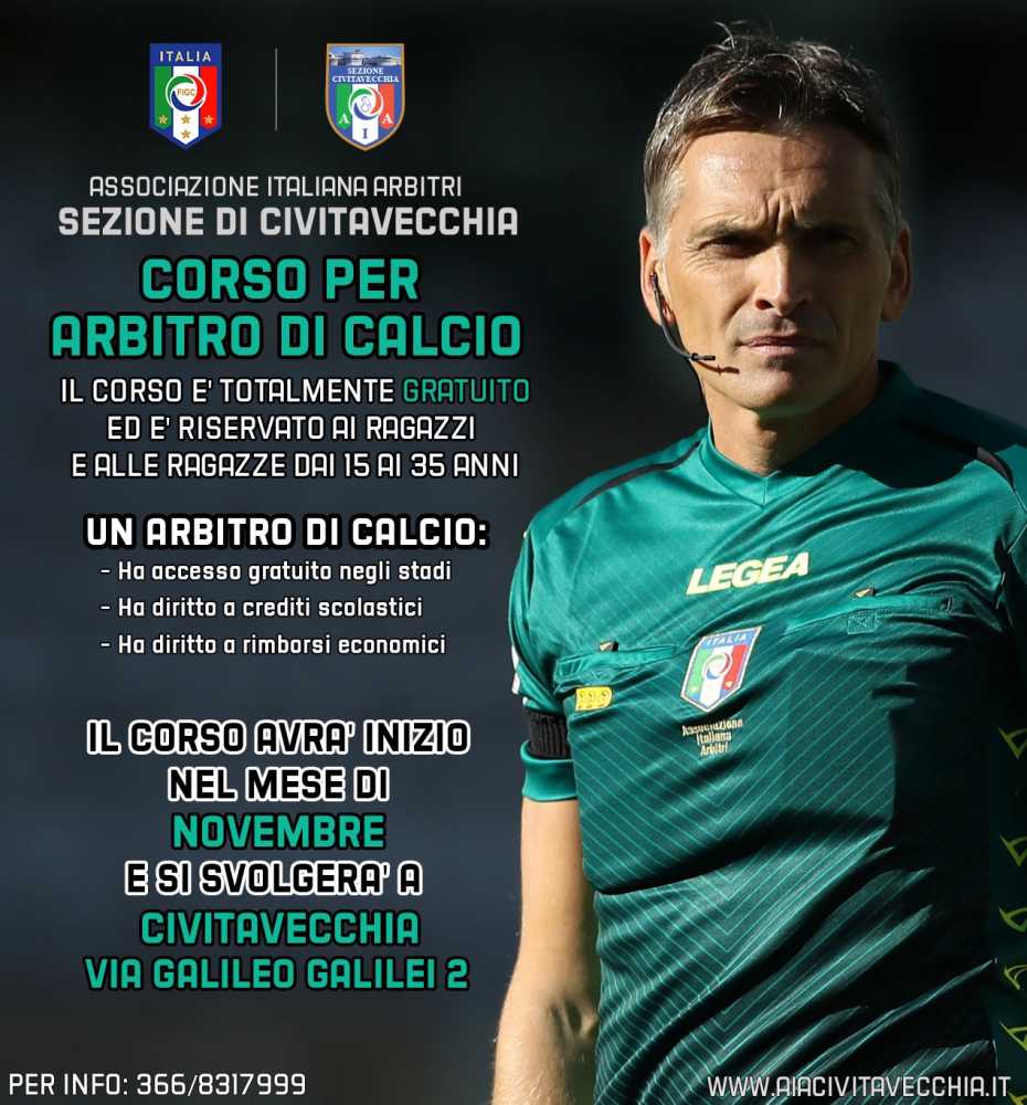 Locandina corso arbitri aia Locandina corso arbitri aia