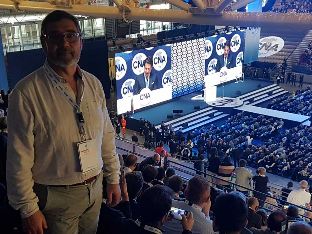 Pietro Previte a un evento di CNA nazionale