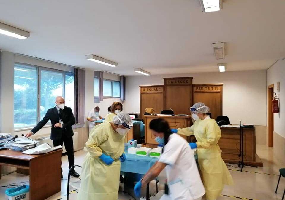 A Civitavecchia oggi 5 positivi, tribunale Covid free