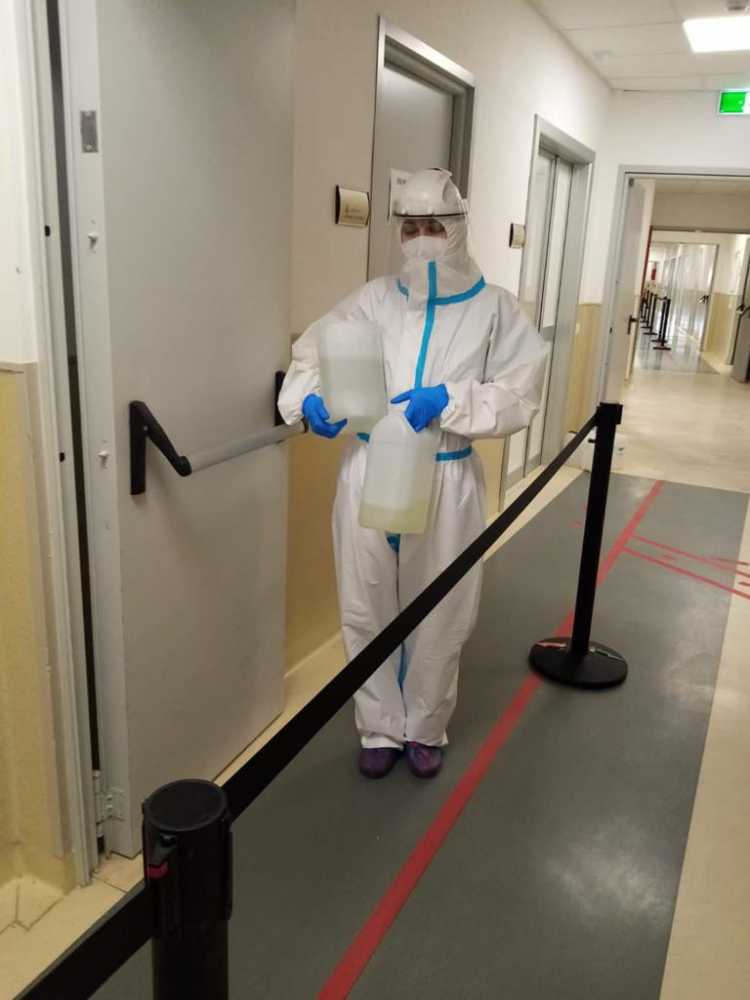 corridoio ospedale tamponi covid coronavirus san paolo civitavecchia 1 corridoio ospedale tamponi covid coronavirus san paolo civitavecchia sanificazione