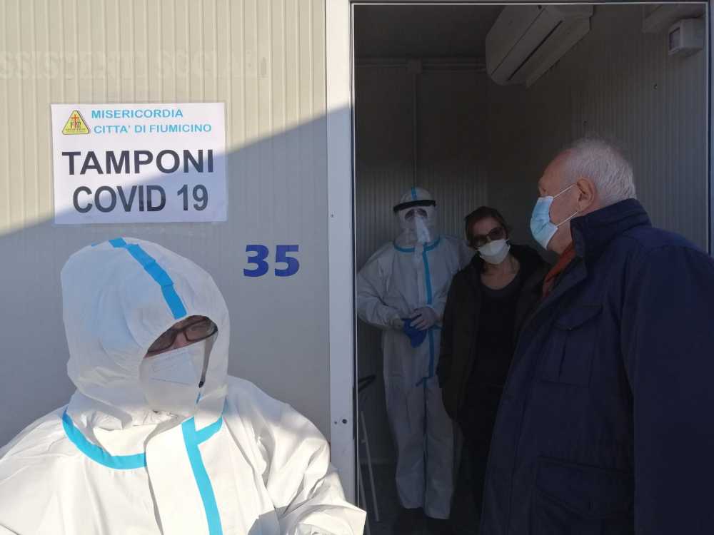 covid fiumicino tamponi drive in