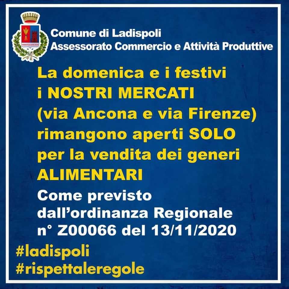 mercato ladispoli chiuso