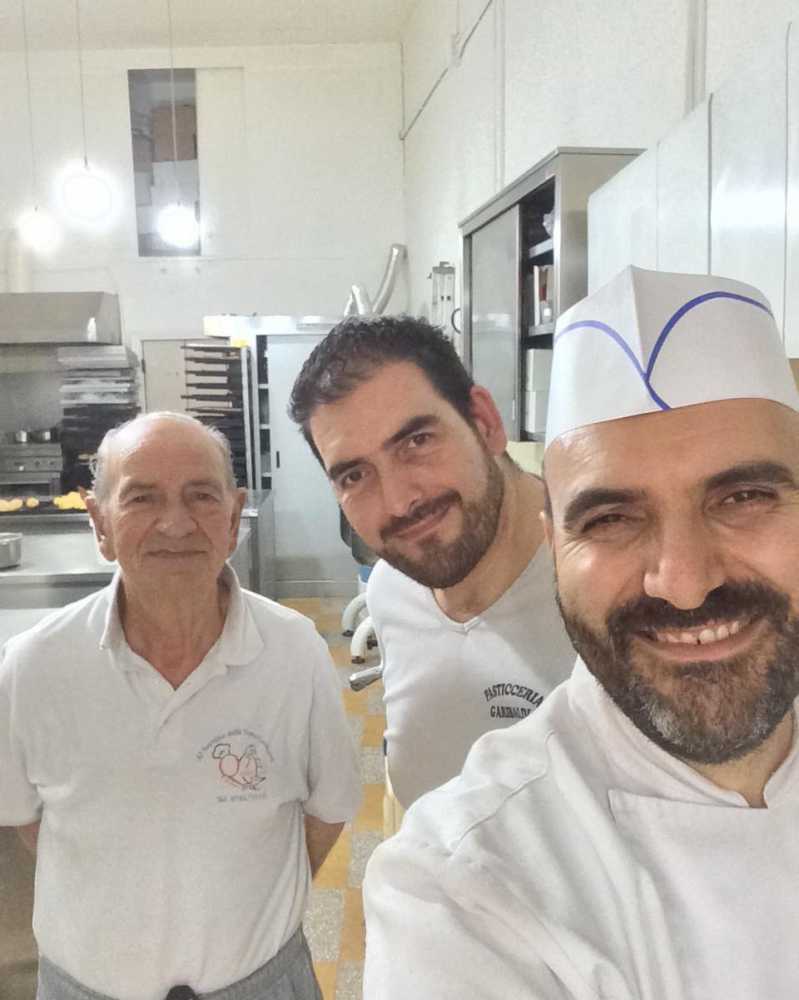 Impero Pierini con i figli Marco e Moreno Impero Pierini con i figli Marco e Moreno