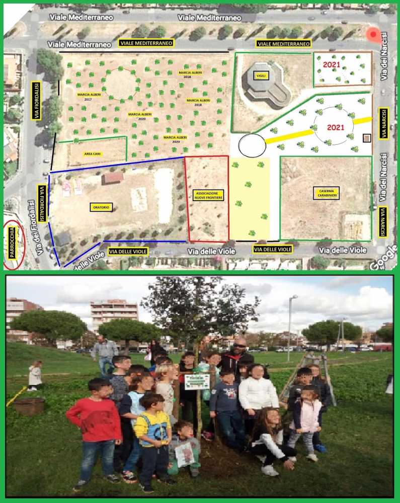 Marcia degli Alberi Ladispoli 2021 Viale Mediterraneo Mappa