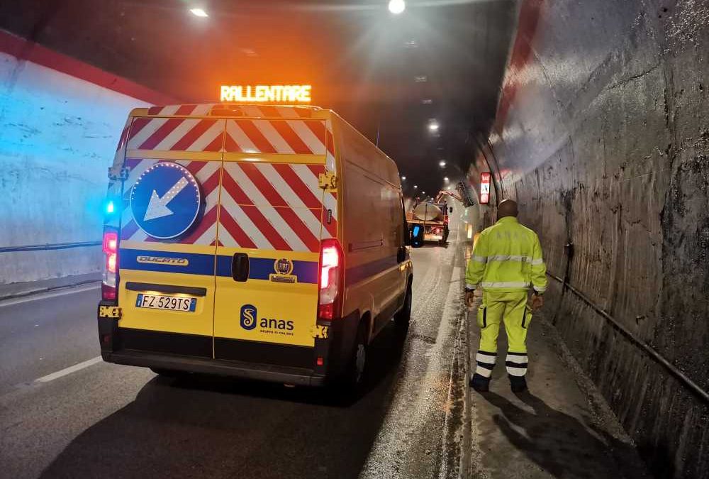 Chiude stanotte la A12 fra Santa Severa e Civitavecchia: rimozione del cantiere in galleria