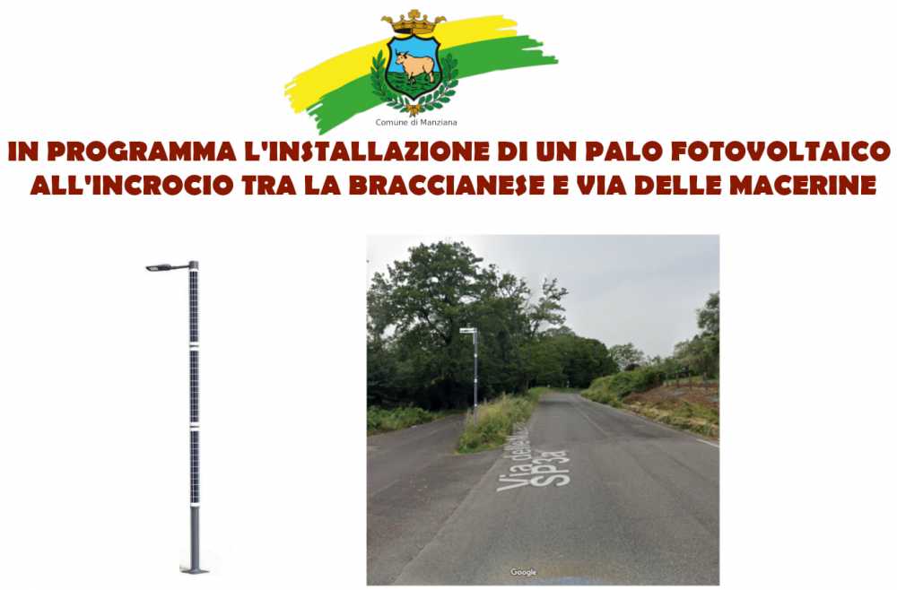 palo fotovoltaico manziana