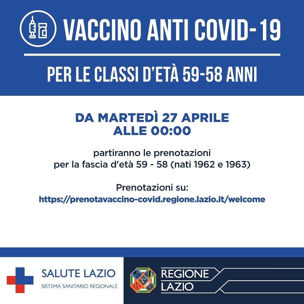 vaccini 58 59 anni 1962 1963
