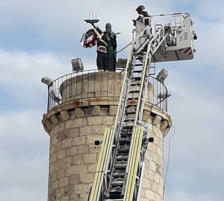 L’omaggio dei pompieri per Santa Fermina