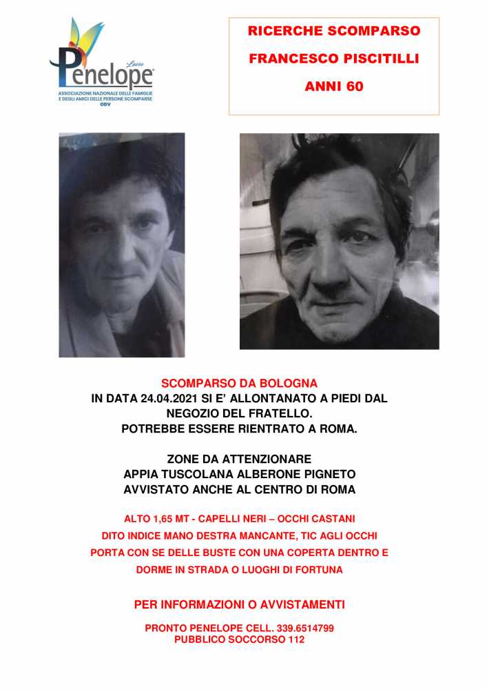 Francesco-Piscitilli scomparso Francesco-Piscitilli scomparso