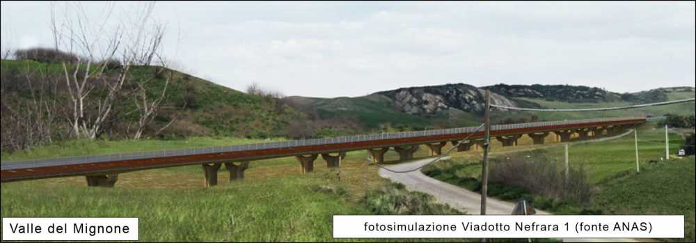 Valle del mignone-fotosimulazione del Viadotto Nefrara