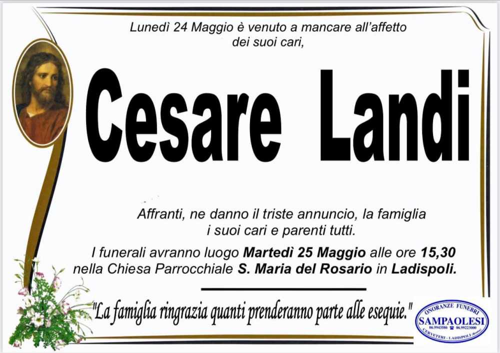 cesare landi necrologio cesare landi necrologio