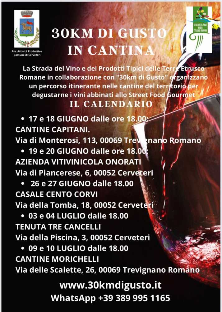 “30km di Gusto in Cantina” “30km di Gusto in Cantina”