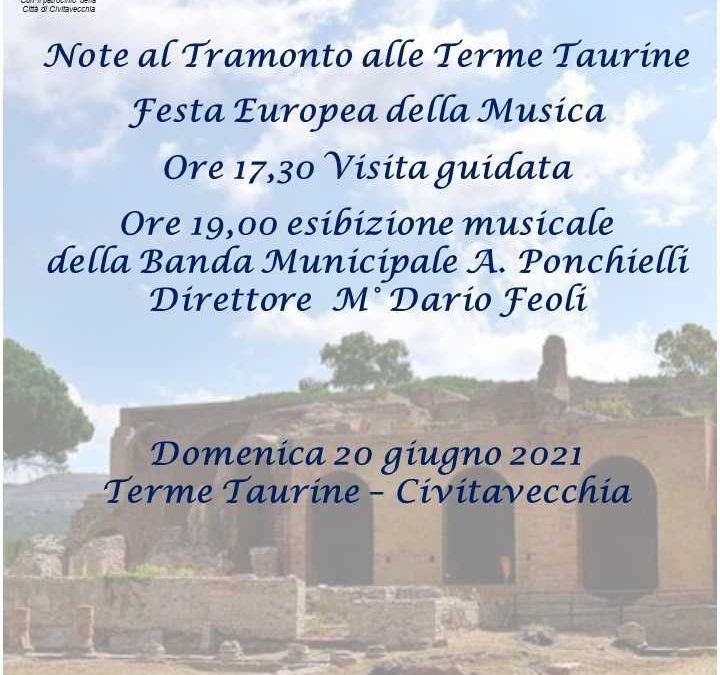 Ottava edizione di “Note al tramonto alle Terme Taurine” domenica a Civitavecchia