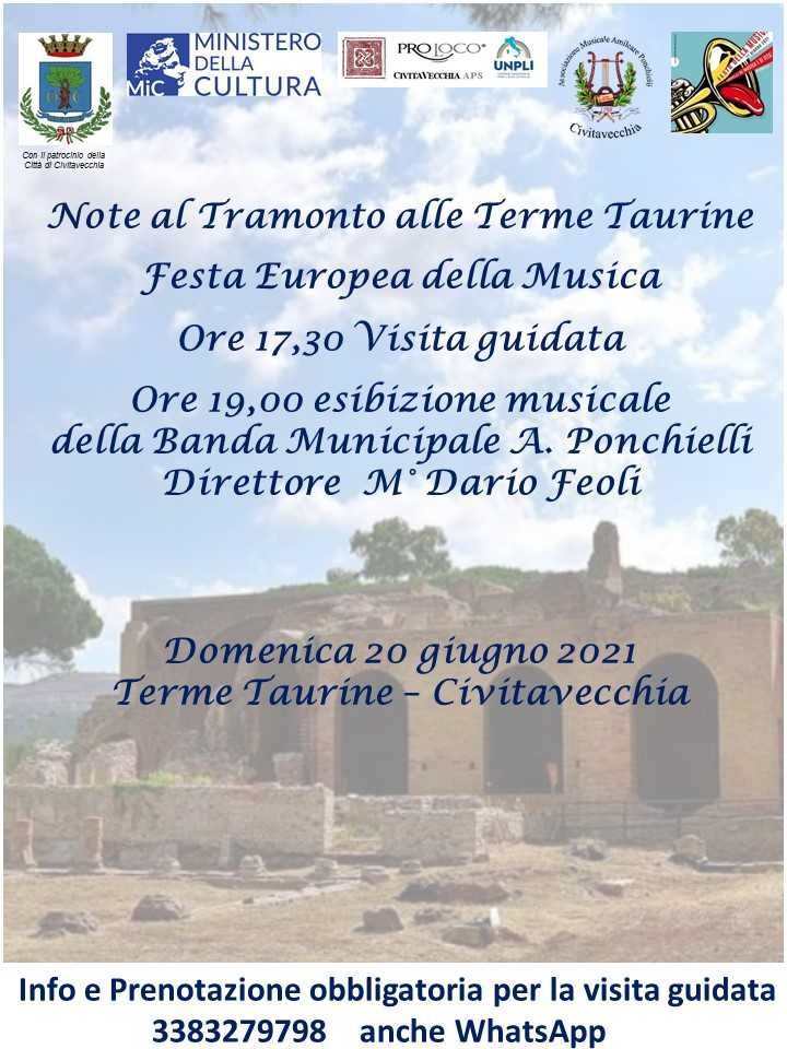 “Note al tramonto alle Terme Taurine” Festa della Musica 2021 - Loc.