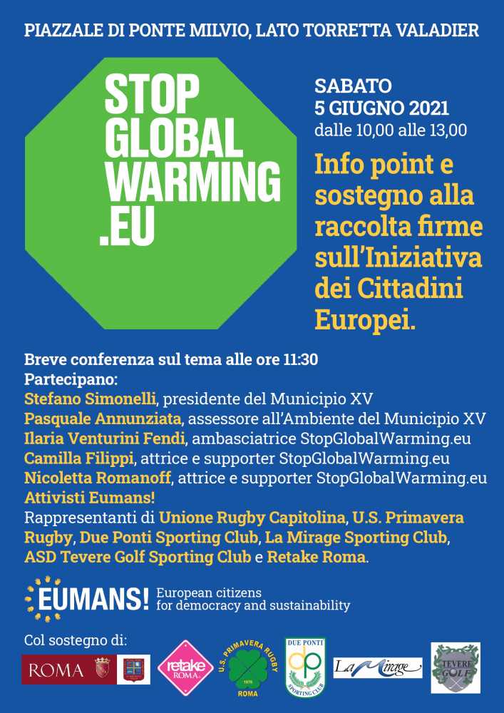 LOCANDINA STOPGLOBALWARMING.EU INFOPOINT 05.06.2021