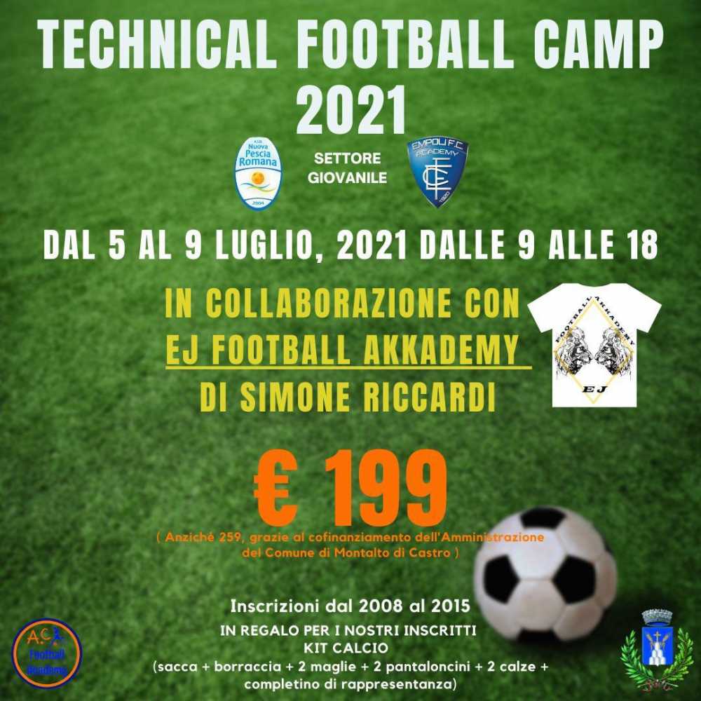 “Technical Football camp” a Pescia Romana