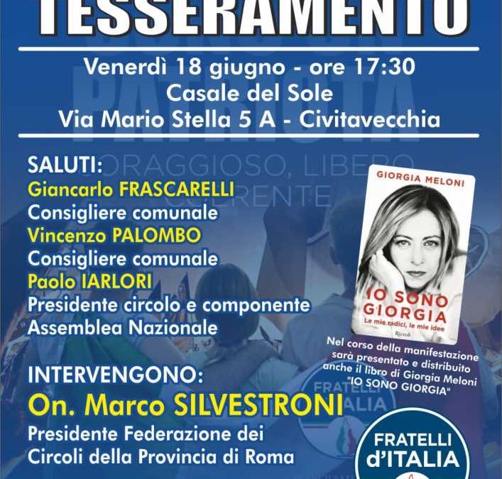 Fdi Civitavecchia, sabato festa del tesseramento