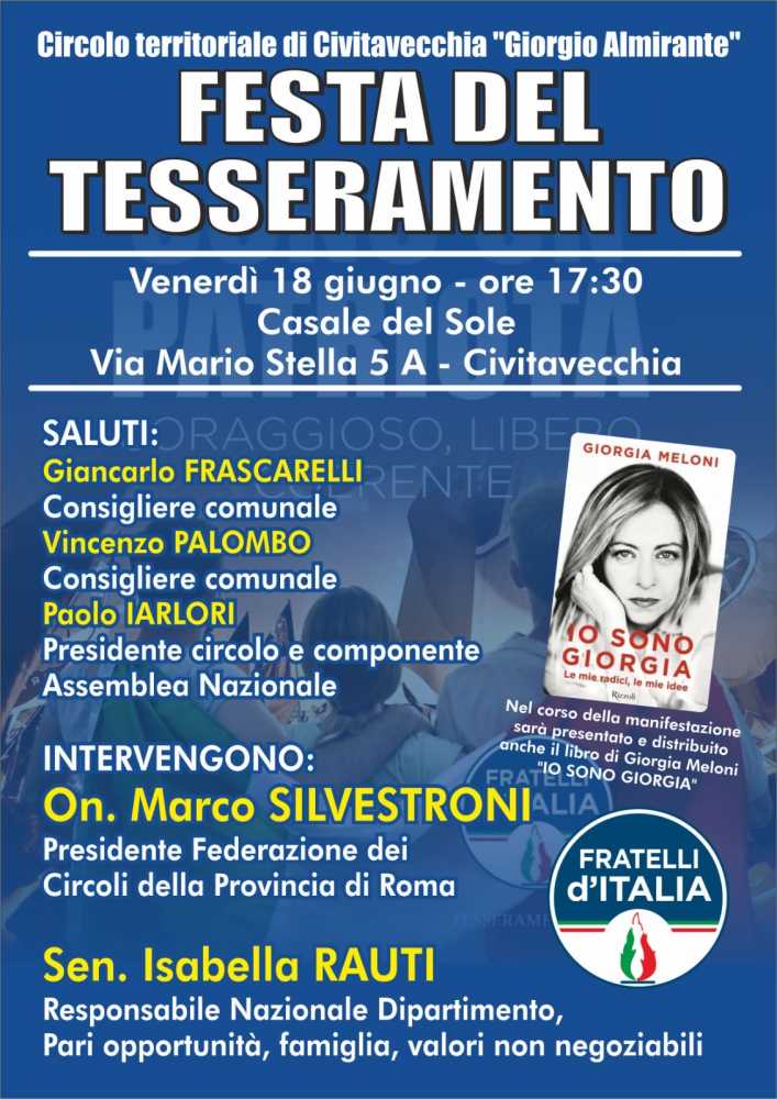festa tessramento fdi civitavecchia