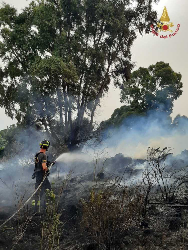 incendio marangone vvf vigili fuoco pompieri bosco sterpaglie