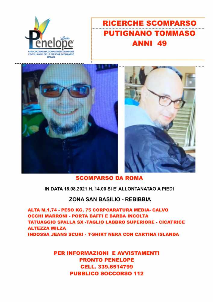 PUTIGNANO TOMMASO_SCHEDA PUTIGNANO TOMMASO_SCHEDA