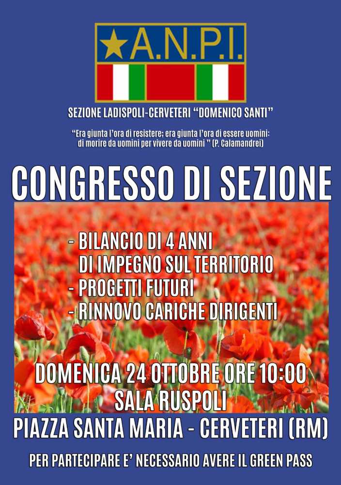 Locandina Congresso ANPI 2021