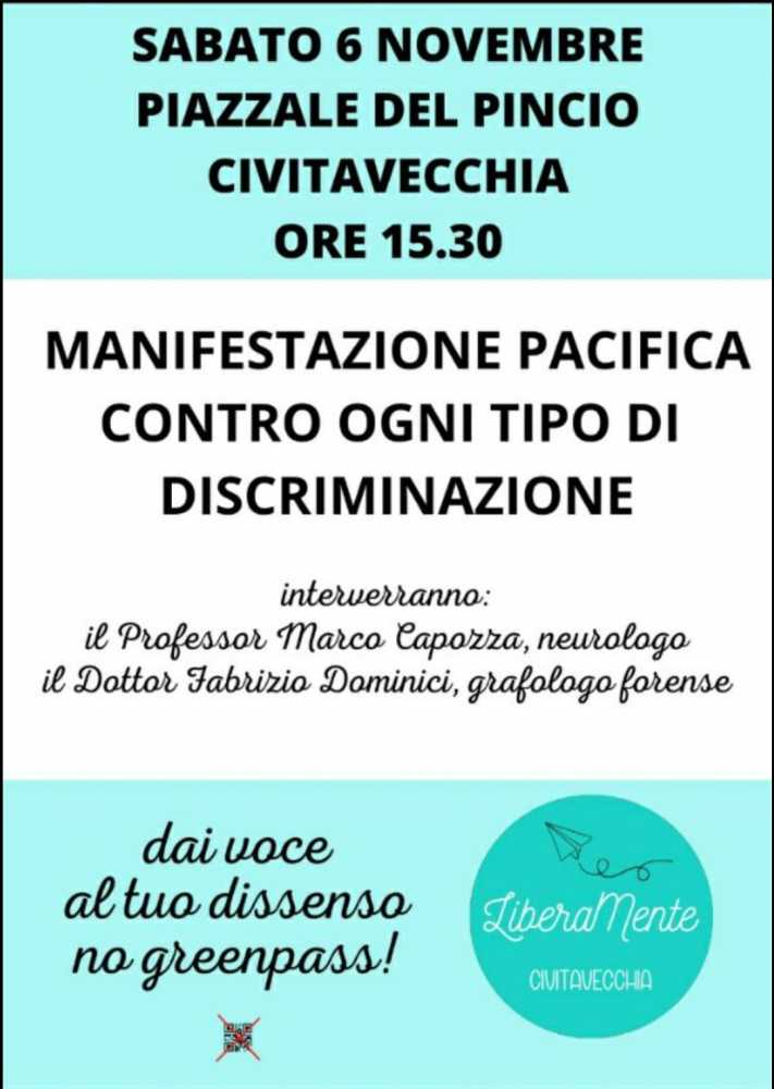 sabato 6 no green pass civitavecchia