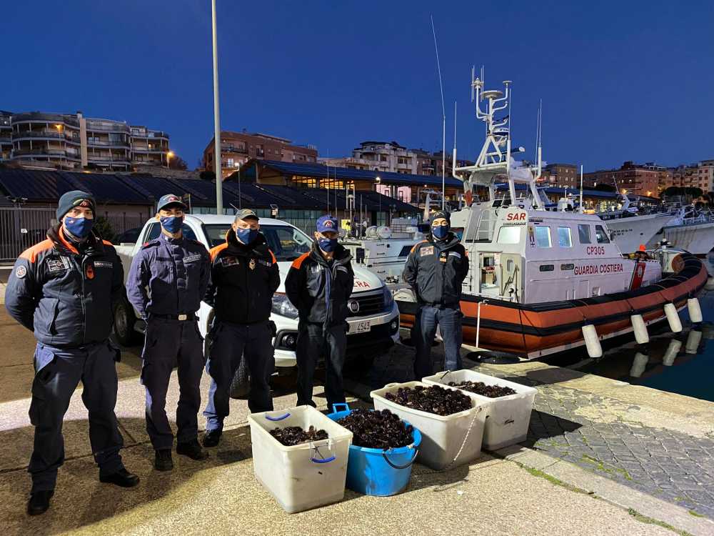 2021.12.07 - Fermati e sanzionati dalla Guardia Costiera due pescatori ricci tarquinia