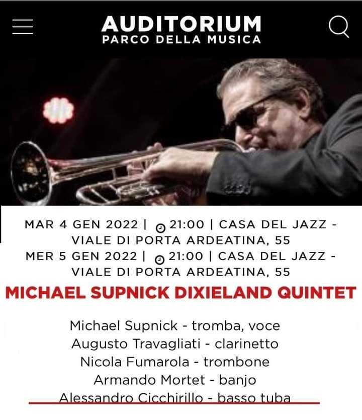 Michael Supnick Dixieland Quintet Casa del Jazz di Roma