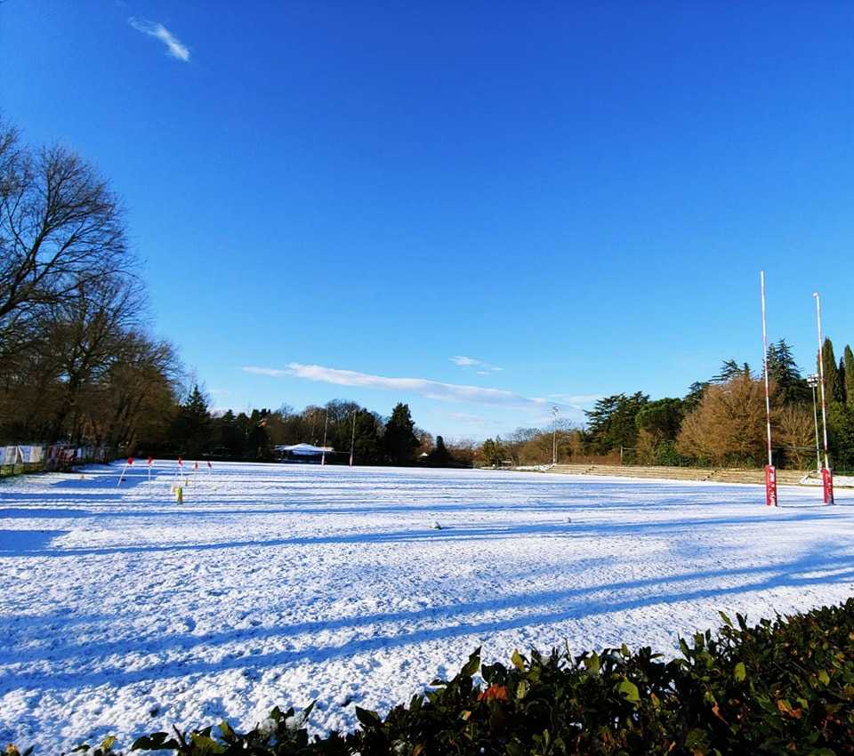 campo rugby sciamanna neve innevato canale conterano montevirginio campo rugby sciamanna neve innevato canale conterano montevirginio