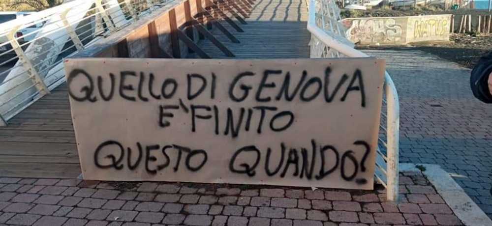 ponte bikila striscione