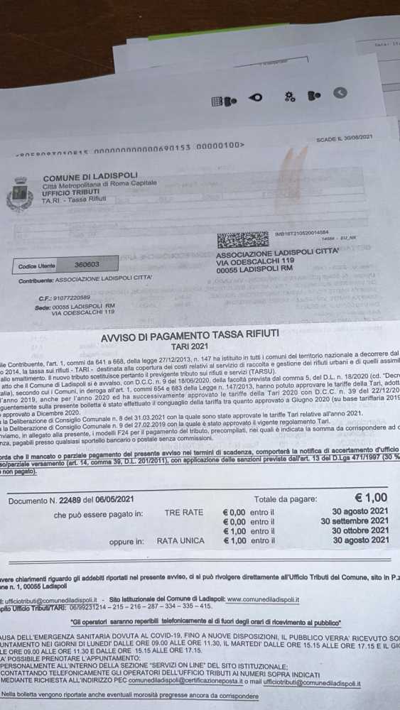 tari ladispoli un euro