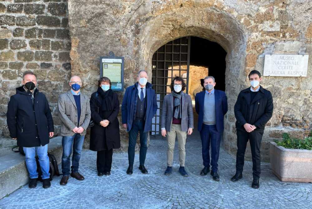 Belelli in visita a Cerveteri Direttore Parco Archeologico Tarquinia