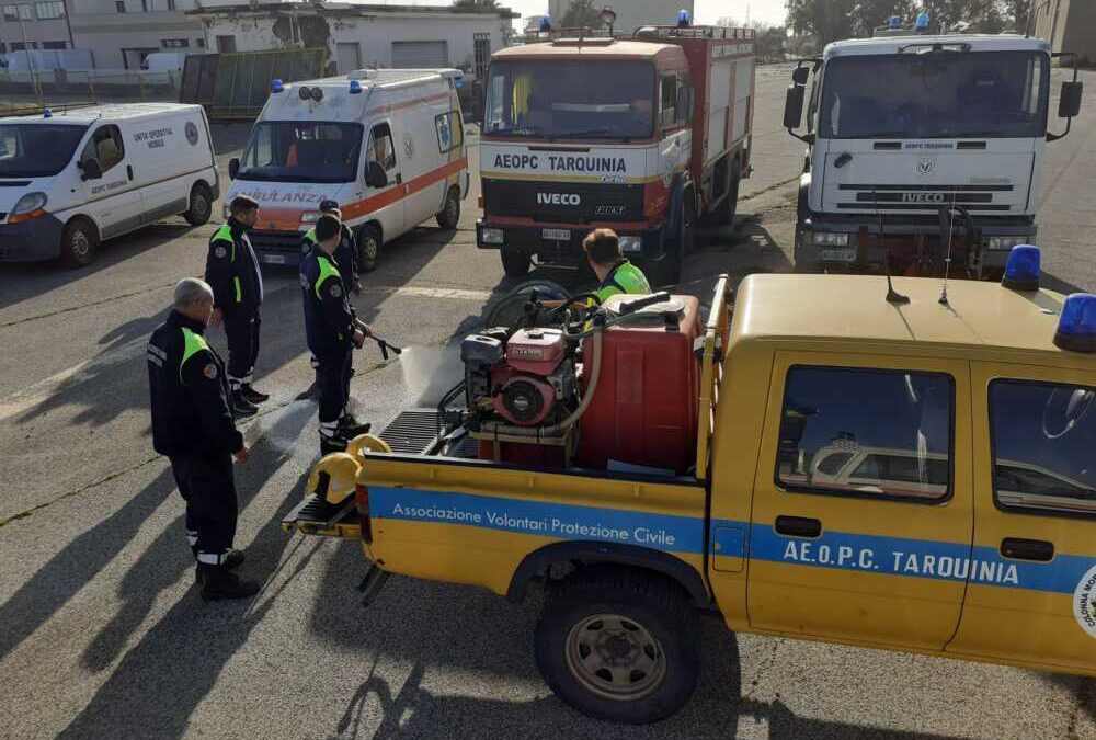 Prove pratiche di protezione civile a Tarquinia della Aeopc