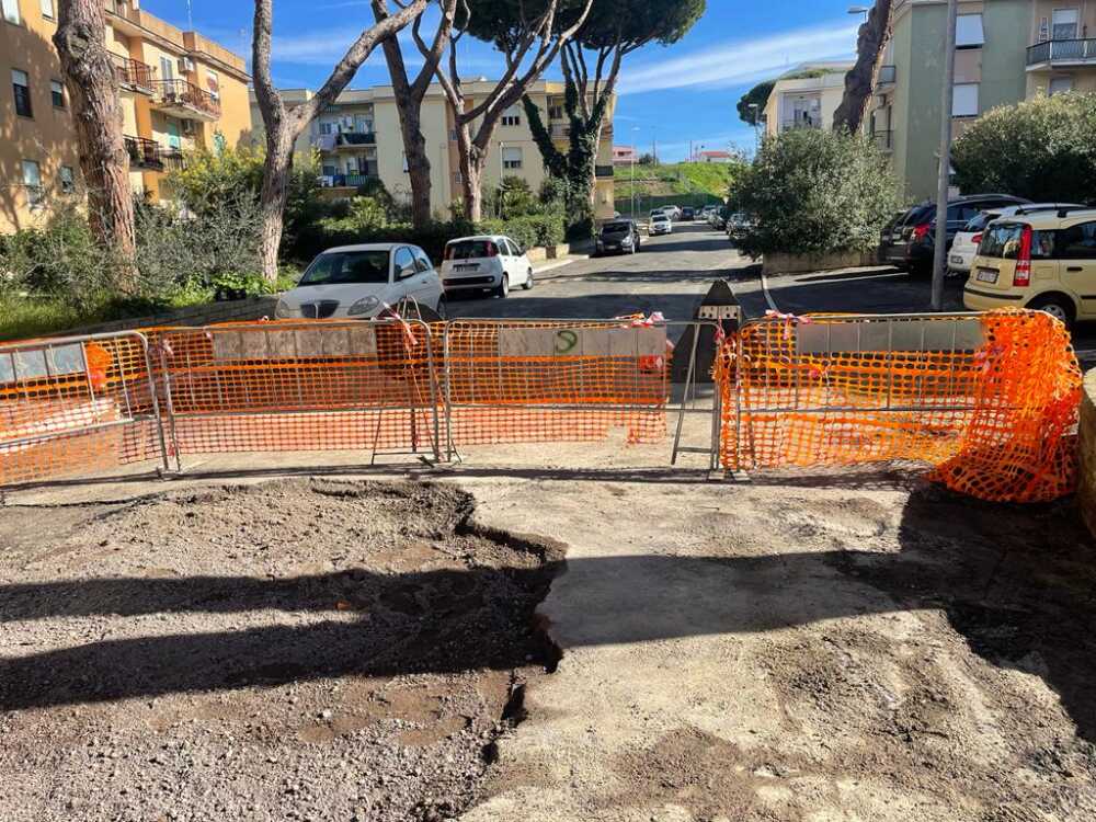 lavori via fusco civitavecchia