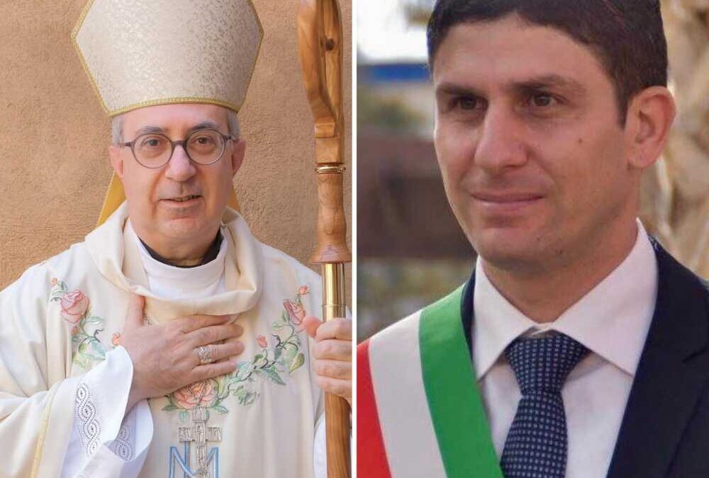 L’accoglienza del sindaco Grando al vescovo Ruzza alla diocesi di Porto Santa Rufina