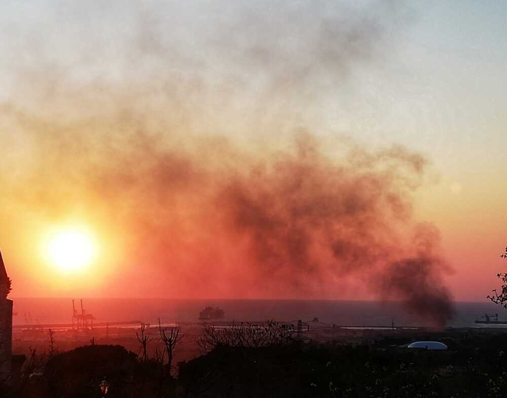 incendio zona industriale civitavecchia 1